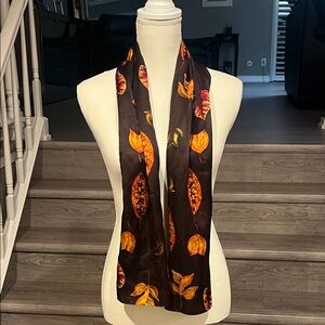 Elegant Autumn Leaf Scarf